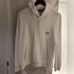 HUGO Classic White Hoodie with Emblem